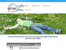 Tablet Screenshot of chinookrespiratorycare.com